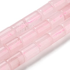 Rose Quartz Natural Rose Quartz Beads Strands, Column, 7.5~8x6mm, Hole: 1.2mm, about 48~50pcs/strand,  15.16''~15.31''(38.5~38.9cm)