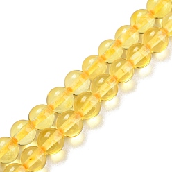 Amber Natural Amber Beads Strands, Round, 4~4.5mm, Hole: 0.5mm, about 95pcs/strand, 15.75 inch(40cm)