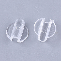 Clear Transparent AS Plastic Base Buckles, Hair Findings, for DIY Hair Tie Accessories, Clear, 13~13.5x6.5mm, Inner Diameter: 12x3mm