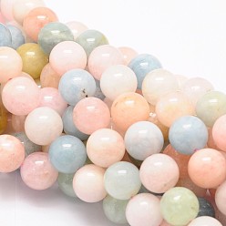 Morganite Brins de perles rondes morganite naturelle, AA grade, 6mm, Trou: 1mm, Environ 62 pcs/chapelet, 15 pouce