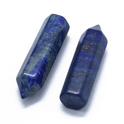 Lapis Lazuli Perles naturelles en lapis lazuli, pierres de guérison, baguette magique de thérapie de méditation d'équilibrage d'énergie de reiki, pas de trous / non percés, teint, pour création de fil enroulé pendentif , balle, 36.5~40x10~11mm
