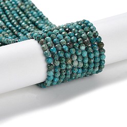 Chrysocolle Chapelets de perles chrysocolla naturelles , ronde, facette, 3mm, Trou: 0.6mm, Environ 120~123 pcs/chapelet, 15.47'' (39.3 cm)