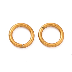 Or Antique 925 anneaux de saut ouverts en argent sterling, Or antique, 6x0.9mm, diamètre intérieur: 4.2 mm, environ70 pcs / 10 g