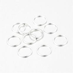 Silver Brass Linking Rings, Nickel Free, Silver Color Plated, 10x1mm