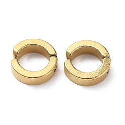 Golden Ion Plating(IP) 201 Stainless Steel Cuff Earring, Ring, Golden, 13.5x13.5x4mm