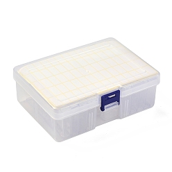 White Plastic Bead Containers, for Small Parts, Hardware and Craft, Rectangle, White, 17.8x11.9x5.8cm