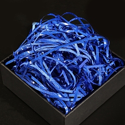 Azul Relleno de trituración de papel de corte arrugado de rafia, con polvo del brillo, para envolver regalos y llenar canastas de pascua, azul, 3 mm, 10 g / bolsa