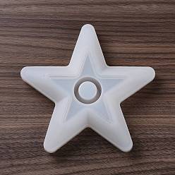 Звезда Силиконовые формы для подсвечников своими руками, для смолы, левкас, цементное ремесло, звезда, 149x155x39 мм