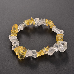 Citrine Bracelets extensibles en perles de citrine (teints et chauffés), 50mm