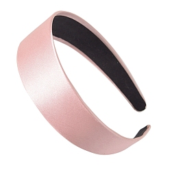 Pink Banda para el cabello de tela de color sólido, Accesorios para el cabello de raso ancho para niña., rosa, 140x130x20 mm