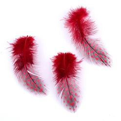 Roja Accesorios del traje de plumas de pollo, teñido, rojo, 65~135x25~45 mm