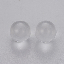 Cristal de Quartz Perles de cristal de quartz naturel, perles de cristal de roche, sphère de pierres précieuses, ronde, pas de trous / non percés, 10~11mm