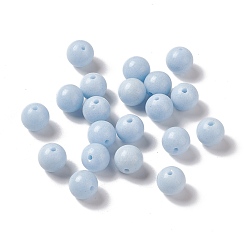 Light Steel Blue Luminous Candy Color Glass Bead, Glow in the Dark,  Round, Light Steel Blue, 8mm, Hole: 1.3mm
