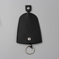 Black Creative Pull Out Key Sleeve, Cartoon PU Leather Protective Car Key Case Keychain, Black, 19.1cm