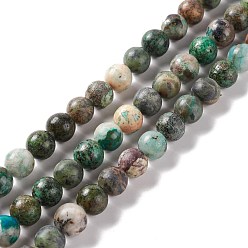 Chrysocolle Chapelets de perles chrysocolla naturelles , ronde, 8.5mm, Trou: 1mm, Environ 46 pcs/chapelet, 15.16'' (38.5 cm)