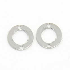 Stainless Steel Color 304 Stainless Steel Slice Links, Ring, Stainless Steel Color, 16x1mm, Hole: 1mm