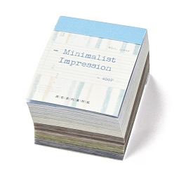 Bleu Clair Bloc de papier de scrapbooking, pour scrapbook album bricolage, carte de voeux, papier de fond, agenda décoratif, rectangle, bleu clair, 5x4x2.85 cm, 400 pages/pc