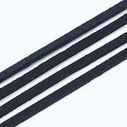 Prusia Azul Cordón del ante de imitación, encaje de imitación de gamuza, null, 2.5~2.8x1.5 mm, aproximadamente 1.09 yardas (1 m) / hebra