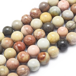 Jaspe Océan Brins de perles de jaspe natura ocean, ronde, 6mm, Trou: 0.5mm, Environ 62 pcs/chapelet, 15.75 pouce (40 cm)
