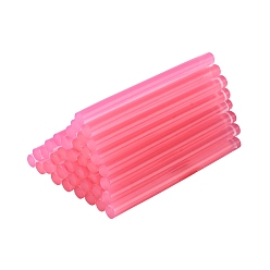 Pink Пластиковые палочки для клеевого пистолета, сургучные палочки, клейкие палочки для горячего расплава для винтажной сургучной печати, розовые, 10x0.7 см