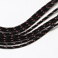 Negro Cuerdas de cable de poliéster y spandex, 1 núcleo interno, negro, 2 mm, aproximadamente 109.36 yardas (100 m) / paquete