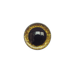 Oro Muñeca artesanal de resina ojos, Ojos de peluche, ojos de seguridad, con arandelas 2pcs, semicírculo, oro, 12 mm