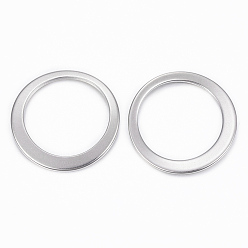 Stainless Steel Color 304 Stainless Steel Linking Rings, Stainless Steel Color, 33x1.5mm, about 26mm inner diameter