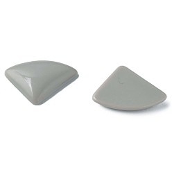 Gris Foncé Cabochons acryliques opaques, triangle, gris foncé, 19.5x28x5mm, environ354 pcs / 500 g