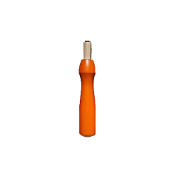 Orange Aiguille de poinçon de broderie en bois, avec du fil de cuivre, outils de point de croix, orange, poignée: 90x14mm, pin: 78 mm