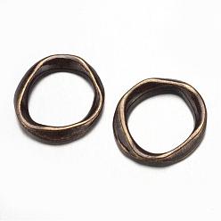 Bronze Antique Anneaux connecteurs en alliage, anneau, sans cadmium et sans plomb, bronze antique, 19x18x2.5mm, Trou: 13mm