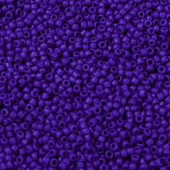 (48F) Opaque Frost Navy Blue TOHO Round Seed Beads, Japanese Seed Beads, (48F) Opaque Frost Navy Blue, 11/0, 2.2mm, Hole: 0.8mm, about 5555pcs/50g