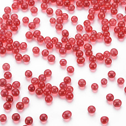 Crimson DIY 3D Nail Art Decoration Mini Glass Beads, Tiny Caviar Nail Beads, AB Color Plated, Round, Crimson, 3.5mm, about 450g/bag