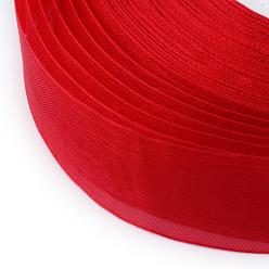 Red Sheer Organza Ribbon, Wide Ribbon for Wedding Decorative, Red, 1 inch(25mm), 250Yards(228.6m)