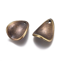 Antique Bronze CCB Plastic teardrop, Pendants, Antique Bronze, 20x15x4mm, Hole: 2mm