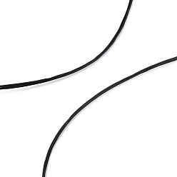 Negro Hilo elástico con cuentas elásticas fuertes, cuerda de cristal elástica plana, negro, 0.8 mm, aproximadamente 10.93 yardas (10 m) / rollo