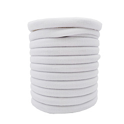 White Nylon Elastic Baby Headbands for Girls, Hair Accessories, White, 11 inch(28cm)