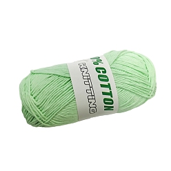 Pale Green 9-Ply Combed Cotton Yarn, for Weaving, Knitting & Crochet, Pale Green, 1~1.5mm, 100g/skein, 2 skeins/box