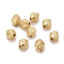Real 18K Gold Plated Brass Beads, Twist Nuggets, Cadmium Free & Nickel Free & Lead Free, Long-Lasting Plated, Real 18K Gold Plated, 6.5~7x4.5~5x4.5~5mm, Hole: 1mm