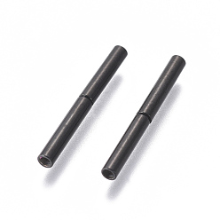 Черный Цвет Металла Штыковые застежками из нержавеющей стали, колонка, металлический черный , 304 мм, отверстие : 20x2 мм