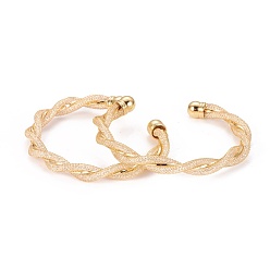 Oro Brazaletes del brazalete de latón plateado de larga duración, con diamantes de imitación de cristal interior,  torcedura, dorado, 2-1/4 pulgada (5.8 cm)