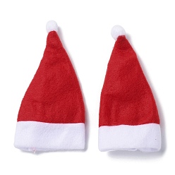 Hat Christmas Hat Cloth Cutlery Set Bags, Knife and Fork Covers for Christmas Table Hotel Restaurant Arrangement Decorations Supplies, Hat, 126x60x6mm
