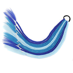 Blue High Temperature Fiber Colored Braids Hair Piece Ponytail Dreadlocks Hair Ornaments, Hair Accessories Women Children Girl, Blue, 600~650mm