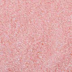 (171L) Dyed Light Pink Transparent Rainbow Toho perles de rocaille rondes, perles de rocaille japonais, (171 l) arc-en-ciel transparent teinté rose clair, 8/0, 3mm, Trou: 1mm, environ1110 pcs / 50 g