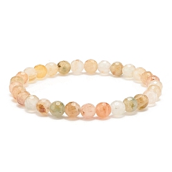 Autres Jades Bracelet extensible en perles rondes en autre jade naturel, bijoux en pierres précieuses pour femmes, diamètre intérieur: 2-1/4 pouce (5.8 cm), perles: 6.5 mm