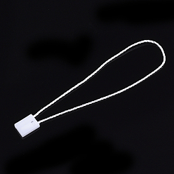 Белый Шнур из полиэстера с биркой, пластиковые метки, белые, 185~195x1 мм , около 850 шт / мешок