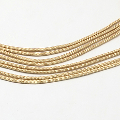 Bois Solide Corde de corde de polyester et de spandex, 16, burlywood, 2mm, environ 109.36 yards (100m)/paquet