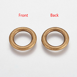 Antique Bronze Alloy Linking Rings, Lead Free and Cadmium Free & Nickel Free, Donut, Antique Bronze, Size: about 14.5mm diameter, 2mm thick, hole: 10mm