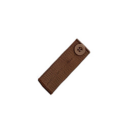 Седло Коричневый Эластичные расширители талии, регулируемый удлинитель пояса на пуговицах из смолы для джинсовых брюк унисекс, седло коричневый, 25x83 мм
