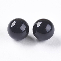 Black Onyx Cuentas de ónix negro natural, medio-perforado, teñido y climatizada, rondo, 9 mm, agujero: 1 mm