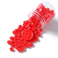 Roja Partículas de cera para sellar huellas de patas, para sello de sello retro, rojo, 9.5x8.5x6 mm